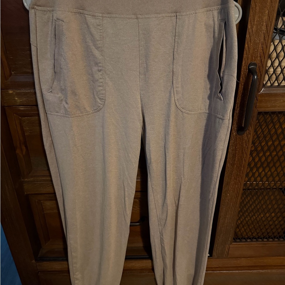 Relaxed Taupe Jogger Pants for Women